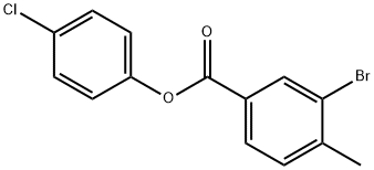 4-chlorophenyl 3-bromo-4-methylbenzoate Struktur