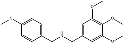 N-[4-(methylsulfanyl)benzyl](3,4,5-trimethoxyphenyl)methanamine Struktur