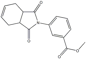 methyl 3-(1,3-dioxo-1,3,3a,4,7,7a-hexahydro-2H-isoindol-2-yl)benzoate Struktur