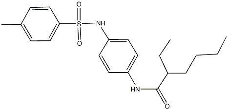 2-ethyl-N-(4-{[(4-methylphenyl)sulfonyl]amino}phenyl)hexanamide Struktur