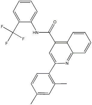 2-(2,4-dimethylphenyl)-N-[2-(trifluoromethyl)phenyl]-4-quinolinecarboxamide Struktur