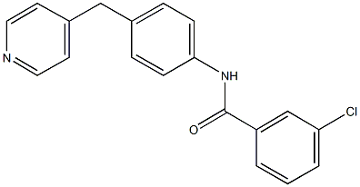 3-chloro-N-[4-(4-pyridinylmethyl)phenyl]benzamide Struktur