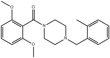 1-{[2,6-bis(methyloxy)phenyl]carbonyl}-4-[(2-methylphenyl)methyl]piperazine Struktur