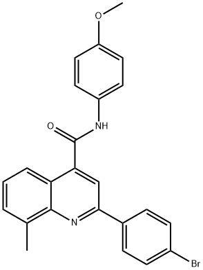 2-(4-bromophenyl)-N-(4-methoxyphenyl)-8-methyl-4-quinolinecarboxamide Struktur