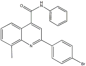 2-(4-bromophenyl)-8-methyl-N-phenyl-4-quinolinecarboxamide Struktur