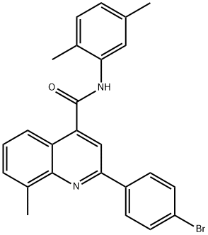 2-(4-bromophenyl)-N-(2,5-dimethylphenyl)-8-methyl-4-quinolinecarboxamide Struktur