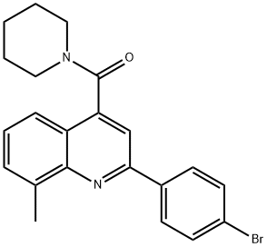 2-(4-bromophenyl)-8-methyl-4-(1-piperidinylcarbonyl)quinoline Struktur