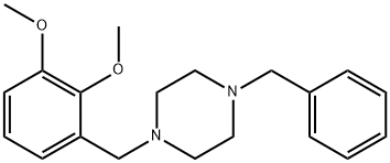 1-benzyl-4-(2,3-dimethoxybenzyl)piperazine Struktur