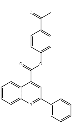 4-propionylphenyl 2-phenyl-4-quinolinecarboxylate Struktur