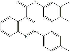 3,4-dimethylphenyl 2-(4-methylphenyl)-4-quinolinecarboxylate Struktur