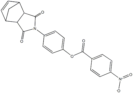 4-(3,5-dioxo-4-azatricyclo[5.2.1.0~2,6~]dec-8-en-4-yl)phenyl 4-nitrobenzoate Struktur