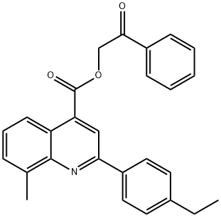 2-oxo-2-phenylethyl 2-(4-ethylphenyl)-8-methyl-4-quinolinecarboxylate Struktur