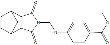 methyl 4-{[(3,5-dioxo-4-azatricyclo[5.2.1.0~2,6~]dec-4-yl)methyl]amino}benzoate Struktur