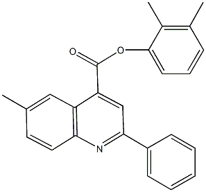 2,3-dimethylphenyl 6-methyl-2-phenyl-4-quinolinecarboxylate Struktur