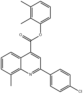 2,3-dimethylphenyl 2-(4-chlorophenyl)-8-methyl-4-quinolinecarboxylate Struktur