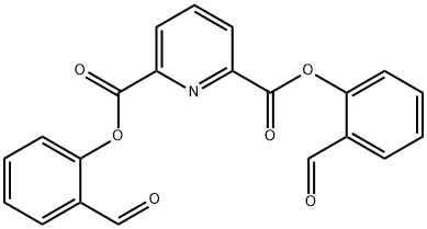 bis(2-formylphenyl) 2,6-pyridinedicarboxylate Struktur