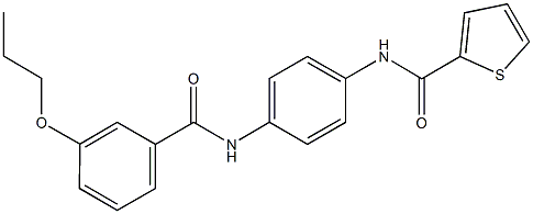 N-{4-[(3-propoxybenzoyl)amino]phenyl}-2-thiophenecarboxamide Struktur