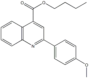 butyl 2-(4-methoxyphenyl)-4-quinolinecarboxylate Struktur