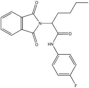 2-(1,3-dioxo-1,3-dihydro-2H-isoindol-2-yl)-N-(4-fluorophenyl)hexanamide Struktur