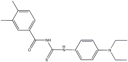 N-[4-(diethylamino)phenyl]-N'-(3,4-dimethylbenzoyl)thiourea Struktur