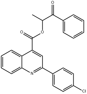 1-methyl-2-oxo-2-phenylethyl 2-(4-chlorophenyl)-4-quinolinecarboxylate Struktur