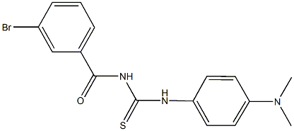 N-(3-bromobenzoyl)-N'-[4-(dimethylamino)phenyl]thiourea Struktur