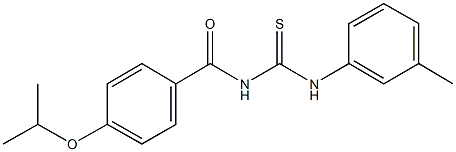 N-(4-isopropoxybenzoyl)-N'-(3-methylphenyl)thiourea Struktur