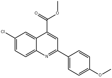 methyl 6-chloro-2-(4-methoxyphenyl)-4-quinolinecarboxylate Struktur