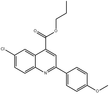 propyl 6-chloro-2-(4-methoxyphenyl)-4-quinolinecarboxylate Struktur