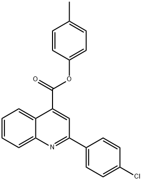 4-methylphenyl 2-(4-chlorophenyl)-4-quinolinecarboxylate Struktur