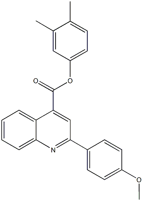 3,4-dimethylphenyl 2-(4-methoxyphenyl)-4-quinolinecarboxylate Struktur