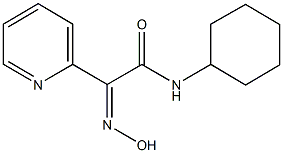 N-cyclohexyl-2-(hydroxyimino)-2-(2-pyridinyl)acetamide Struktur