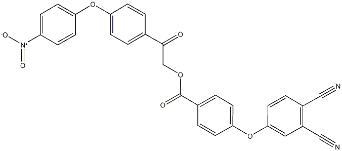 2-(4-{4-nitrophenoxy}phenyl)-2-oxoethyl 4-(3,4-dicyanophenoxy)benzoate Struktur