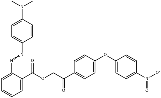 2-(4-{4-nitrophenoxy}phenyl)-2-oxoethyl 2-{[4-(dimethylamino)phenyl]diazenyl}benzoate Struktur