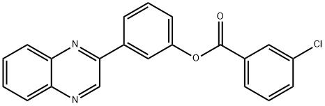 3-(2-quinoxalinyl)phenyl 3-chlorobenzoate Struktur