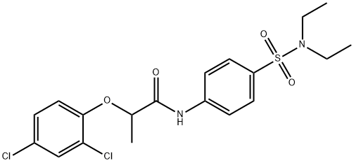 2-(2,4-dichlorophenoxy)-N-{4-[(diethylamino)sulfonyl]phenyl}propanamide Struktur