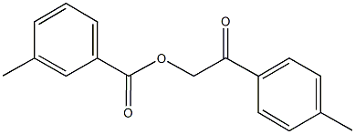 2-(4-methylphenyl)-2-oxoethyl 3-methylbenzoate Struktur