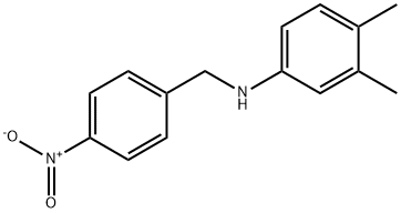 3,4-dimethyl-N-(4-nitrobenzyl)aniline Struktur