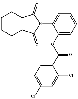 2-(1,3-dioxooctahydro-2H-isoindol-2-yl)phenyl 2,4-dichlorobenzoate Struktur