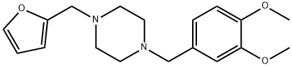 1-(3,4-dimethoxybenzyl)-4-(2-furylmethyl)piperazine Struktur