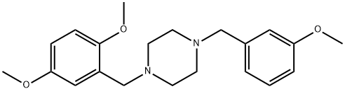 1-(2,5-dimethoxybenzyl)-4-(3-methoxybenzyl)piperazine Struktur