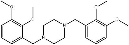 1,4-bis(2,3-dimethoxybenzyl)piperazine Struktur