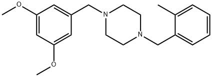 1-(3,5-dimethoxybenzyl)-4-(2-methylbenzyl)piperazine Struktur