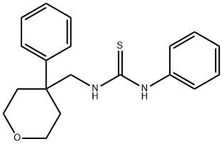 N-phenyl-N'-[(4-phenyltetrahydro-2H-pyran-4-yl)methyl]thiourea Struktur