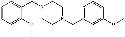 1-(2-methoxybenzyl)-4-(3-methoxybenzyl)piperazine Struktur