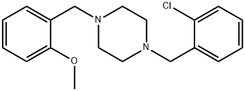 2-{[4-(2-chlorobenzyl)-1-piperazinyl]methyl}phenyl methyl ether Struktur