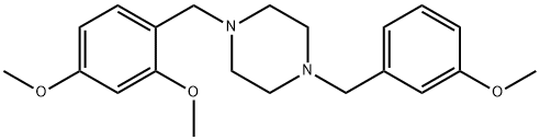 1-(2,4-dimethoxybenzyl)-4-(3-methoxybenzyl)piperazine Struktur