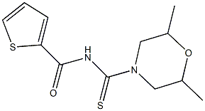 N-[(2,6-dimethylmorpholin-4-yl)carbothioyl]thiophene-2-carboxamide Struktur