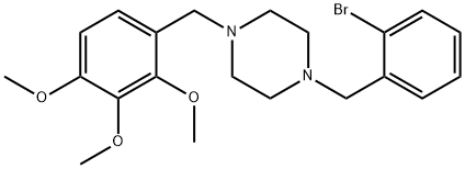 1-(2-bromobenzyl)-4-(2,3,4-trimethoxybenzyl)piperazine Struktur