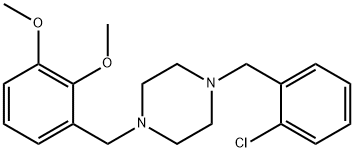 1-(2-chlorobenzyl)-4-(2,3-dimethoxybenzyl)piperazine Struktur